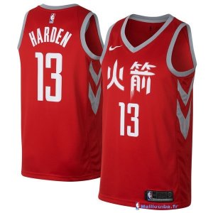 Maillot NBA Pas Cher Houston Rockets James Harden 13 Nike Rouge Ville 2017/18