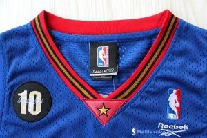 Maillot NBA Pas Cher Philadelphia Sixers Allen Iverson 3 10 Anniversaire Bleu