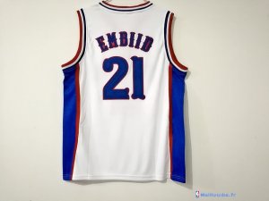 Maillot NCAA Pas Cher Kansas Joel Embiid 21 Blanc