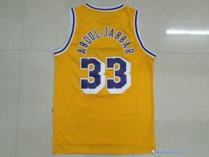 Maillot NBA Pas Cher Los Angeles Lakers Kareem Abdul Jabbar 33 Jaune