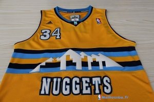 Maillot NBA Pas Cher Denver Nuggets JaVale McGee 34 Jaune