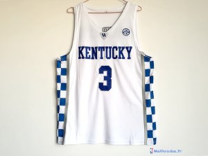 Maillot NCAA Pas Cher Kansas Bam Adebayo 3 Blanc