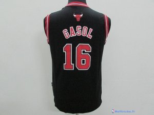 Maillot NBA Pas Cher Chicago Bulls Junior Pau Gasol 16 Noir