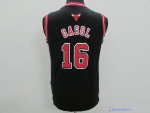 Maillot NBA Pas Cher Chicago Bulls Junior Pau Gasol 16 Noir