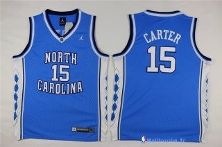 Maillot NCAA Pas Cher North Carolina Junior Vince Carter 15 Bleu