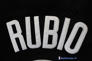 Maillot NBA Pas Cher Minnesota Timberwolves Ricky Rubio 9 Retro Noir