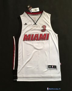 Maillot NBA Pas Cher Miami Heat Dwyane Wade 3 Retro Blanc