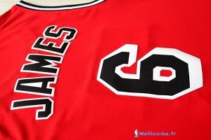 Maillot NBA Pas Cher Miami Heat LeBron James 6 Retro Rouge