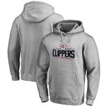 LA Clippers Fanatics Branded Heathered Gray Primary Logo Pullover Hoodie