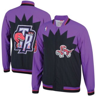 Toronto Raptors Mitchell & Ness Purple Hardwood Classics Authentic Warm-Up Full-Snap Jacket