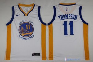 Maillot NBA Pas Cher Golden State Warriors Klay Thompson 11 Blanc Association 2017/18