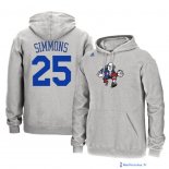 Sweat Capuche NBA Philadelphia Sixers Ben Simmons 25 Gris