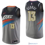 Maillot NBA Pas Cher Oklahoma City Thunder Paul George 13 Nike Gris Ville 2017/18