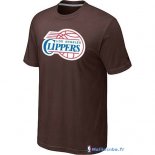 T-Shirt NBA Pas Cher Los Angeles Clippers Brun