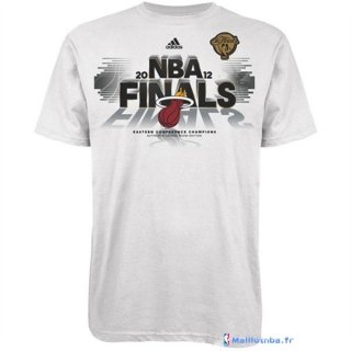 T-Shirt NBA Pas Cher Miami Heat Blanc 3