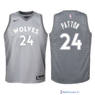 Maillot NBA Pas Cher Minnesota Timberwolves Junior Justin Patton 24 Nike Gris Ville 2017/18