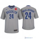 Maillot Manche Courte Brooklyn Nets Rondae Hollis Jefferson 24Gris 2017/18