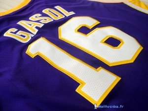 Maillot NBA Pas Cher Los Angeles Lakers Pau Gasol 16 Pourpre