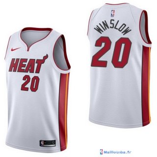 Maillot NBA Pas Cher Miami Heat Justise Winslow 20 Blanc Association 2017/18