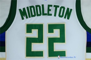 Maillot NBA Pas Cher Milwaukee Bucks Khris Middleton 22 Blanc