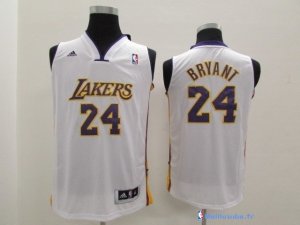 Maillot NBA Pas Cher Los Angeles Lakers Junior Kobe Bryant 24 Blanc