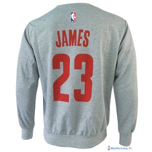 Maillot NBA Pas Cher Cleveland Cavaliers LeBron James 23 ML Gris