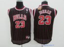 Maillot NBA Pas Cher Chicago Bulls Junior Michael Jordan 23 Noir Bande