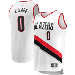 Portland Trail Blazers Damian Lillard Fanatics Branded White Fast Break Player Jersey - Association Edition