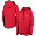 Chicago Bulls Nike Red Team Logo Showtime Performance Raglan Full-Zip Hoodie