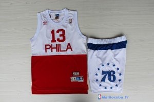 Maillot NBA Pas Cher Philadelphia Sixers Wilt Chamberlain 13 Rouge Blanc