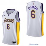 Maillot NBA Pas Cher Los Angeles Lakers Jordan Blanc 6 Association 2017/18