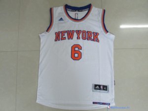 Maillot NBA Pas Cher New York Knicks Junior Kristaps Porzingis 6 Blanc