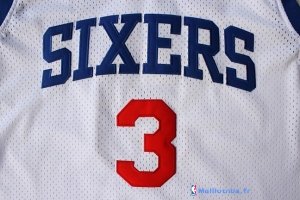 Maillot NBA Pas Cher Philadelphia Sixers Allen Iverson 3 Blanc