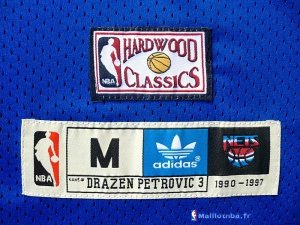 Maillot NBA Pas Cher Brooklyn Nets Drazen Petrovic 3 Bleu