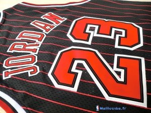 Maillot NBA Pas Cher Chicago Bulls Michael Jordan 23 Noir Bande