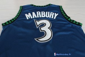 Maillot NBA Pas Cher Minnesota Timberwolves Stephon Marbury 3 Retro Bleu