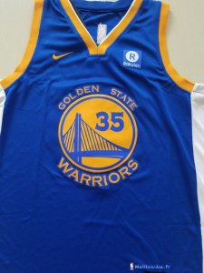 Maillot NBA Pas Cher Golden State Warriors Junior Kevin Durant 35 Bleu 2017/18