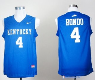 Maillot NCAA Pas Cher Kentucky Rajon Rondo 4 Bleu