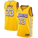 Nike LeBron James Yellow Los Angeles Lakers 2019/20 Finished Swingman Jersey – City Edition