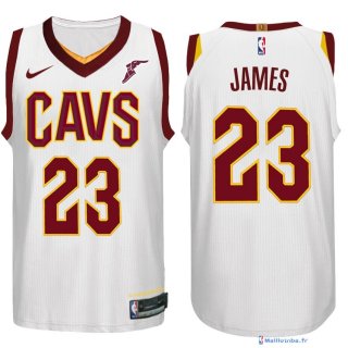 Maillot NBA Pas Cher Cleveland Cavaliers LeBron James 23 Blanc 2017/18