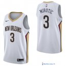 Maillot NBA Pas Cher New Orleans Pelicans Nikola Mirotic 3 Blanc Association 2017/18