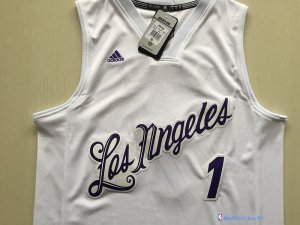 Maillot NBA Pas Cher Noël Los Angeles Lakers D'Angelo Russell 1 Blanc