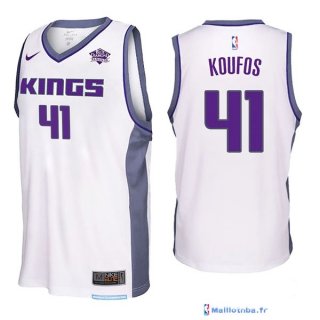 Maillot NBA Pas Cher Sacramento Kings kosta koufos 41 Blanc 2017/18