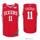 Maillot NBA Pas Cher Philadelphia Sixers Nik Stauskas 11 Rouge 2017/18