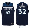 Maillot NBA Pas Cher Minnesota Timberwolves Junior Karl Anthony 32 Towns Marine Icon 2017/18