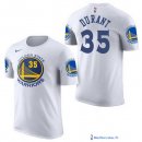 Maillot Manche Courte Golden State Warriors Kevin Durant 35 Blanc 2017/18