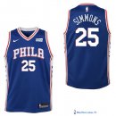 Maillot NBA Pas Cher Philadelphia Sixers Junior Ben Simmons 25 Bleu 2017/18