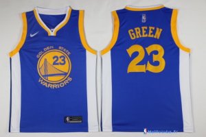 Maillot NBA Pas Cher Golden State Warriors Draymond Green 23 Bleu Icon 2017/18