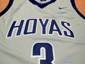 Maillot NCAA Pas Cher Georgetown Hoyas Allen Iverson 3 Gris
