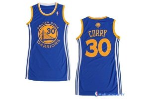 Maillot NBA Pas Cher Golden State Warriors Femme Stephen Curry 30 Bleu